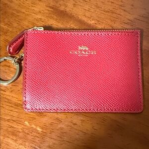 Coach Red Leather Card and ID Holder